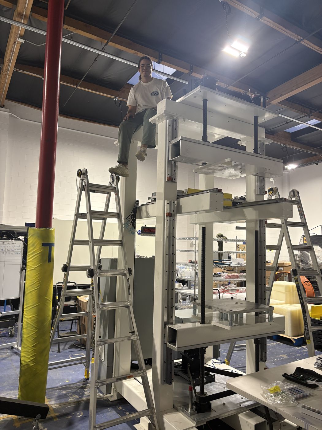 Working from the top of the frame